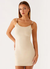 Elaina Knit Mini Dress - Oatmeal