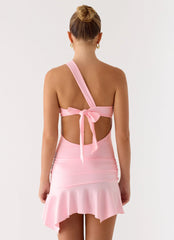 Not Your Fan Cut Out Mini Dress - Pink