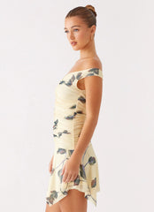 Josette Mini Dress - Buttercream Bliss