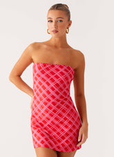 Hamilton Mini Dress - Pink Check