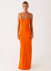 Elaina Knit Maxi Dress - Orange