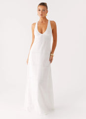 Kiana Halter Maxi Dress - White