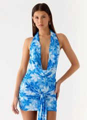 Orchard Mini Dress - Indigo Garden