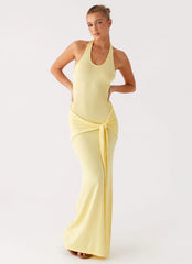 Pina Colada Knit Maxi Dress - Yellow