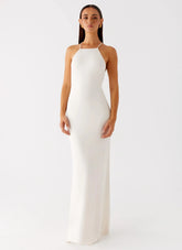 Raffa Pearl Maxi Dress - Ivory