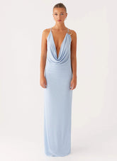Game Player Maxi Dress - Blue