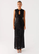 Kore Sequin Maxi Dress - Black