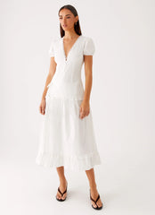 London Midi Dress - White