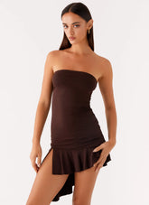 Arianne Mini Dress - Chocolate