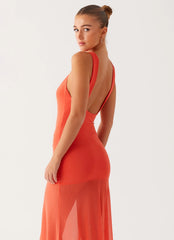 Kavala Maxi Dress - Coral