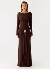 Dray Maxi Dress - Chocolate