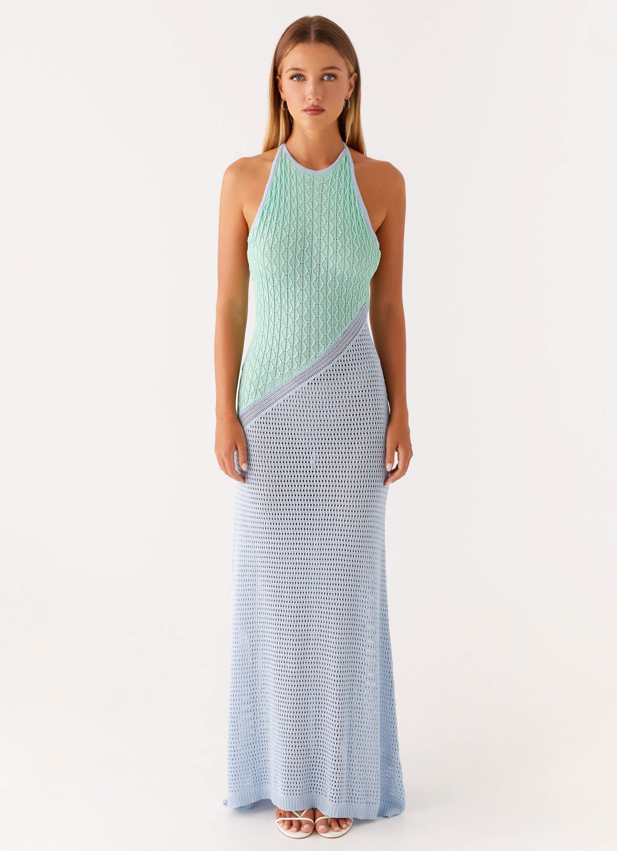 Caspa Crochet Maxi Dress - Multi