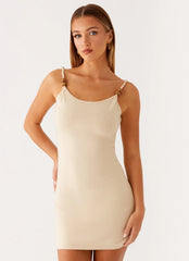Elaina Knit Mini Dress - Oatmeal