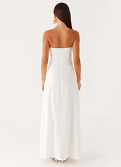 Tayla Linen Maxi Dress - White