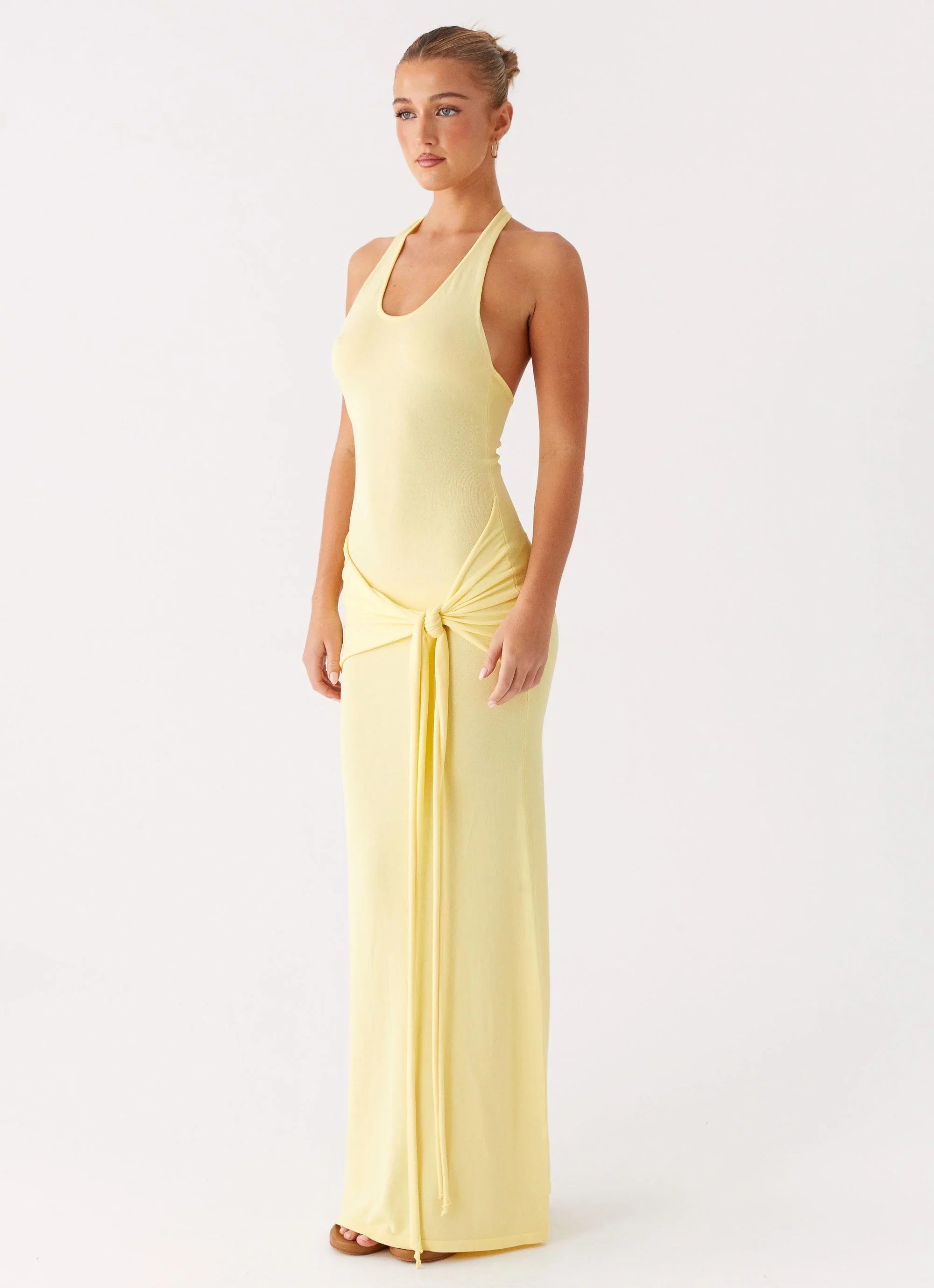 Pina Colada Knit Maxi Dress - Yellow