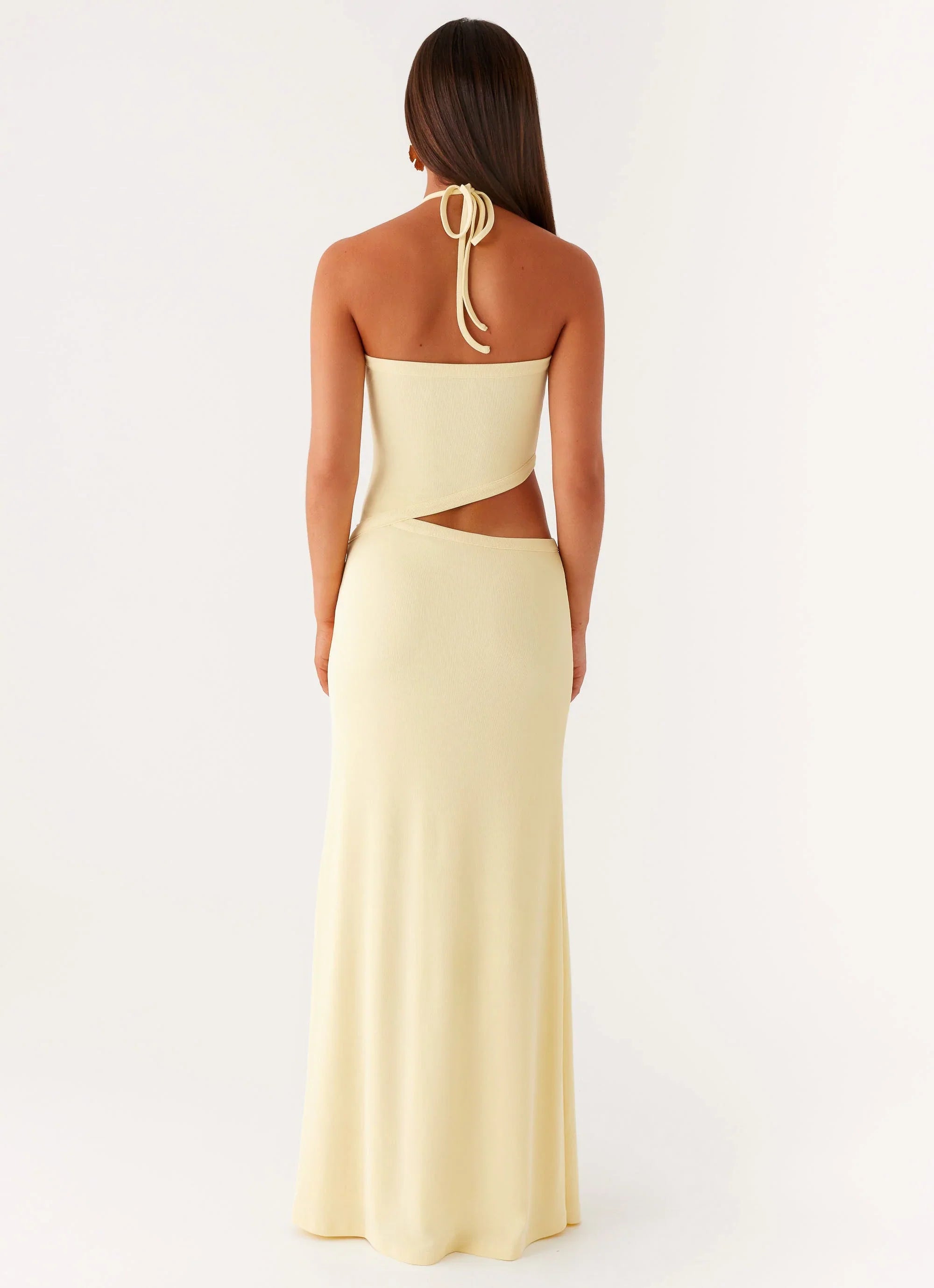 Lanah Cut Out Maxi Dress - Yellow