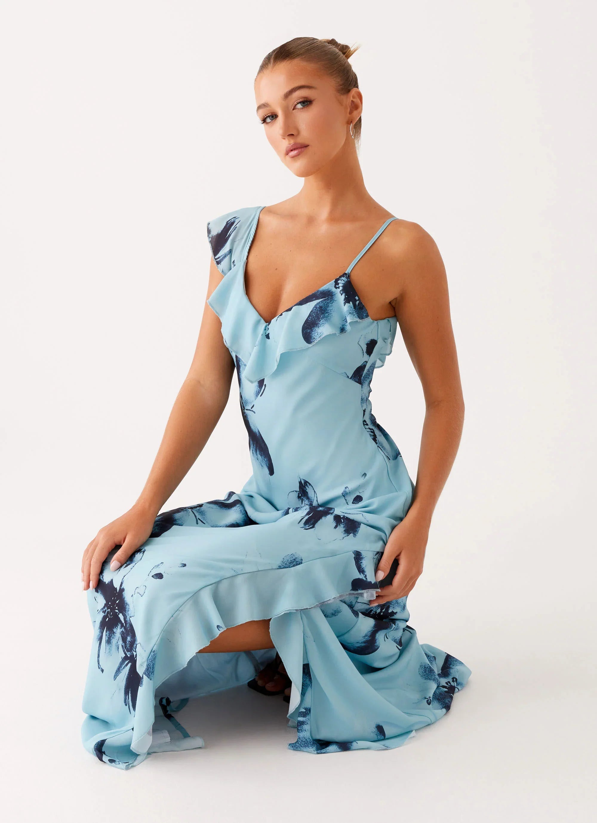 Goldsmith Maxi Dress - Blue Black Floral