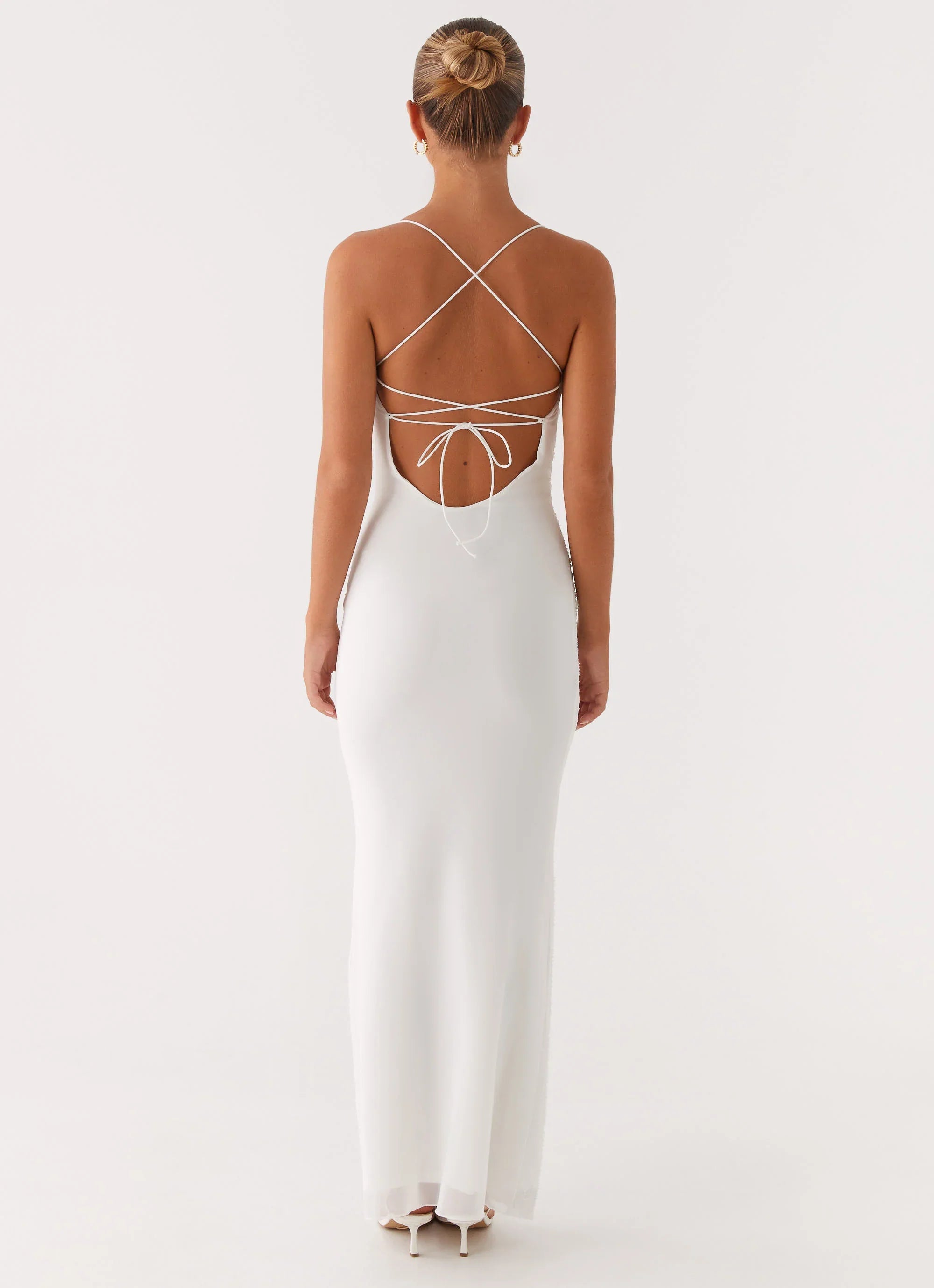 Paxton Beaded Maxi Dress - White