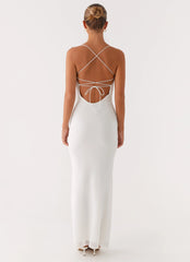 Paxton Beaded Maxi Dress - White