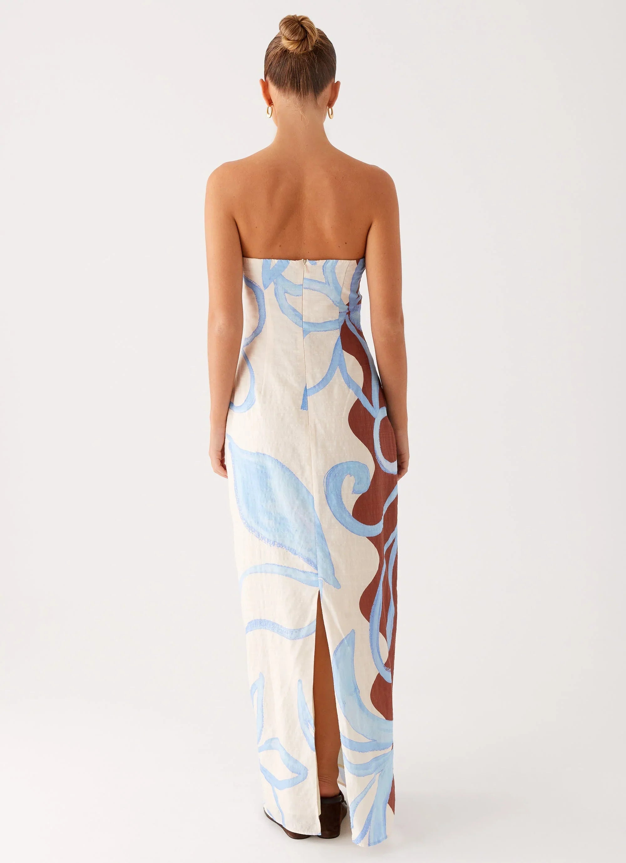 Raiden Maxi Dress - Bloom Wave Print