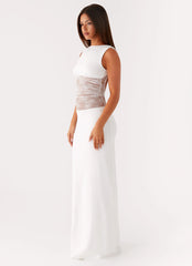 Medina Lace Maxi Dress - White