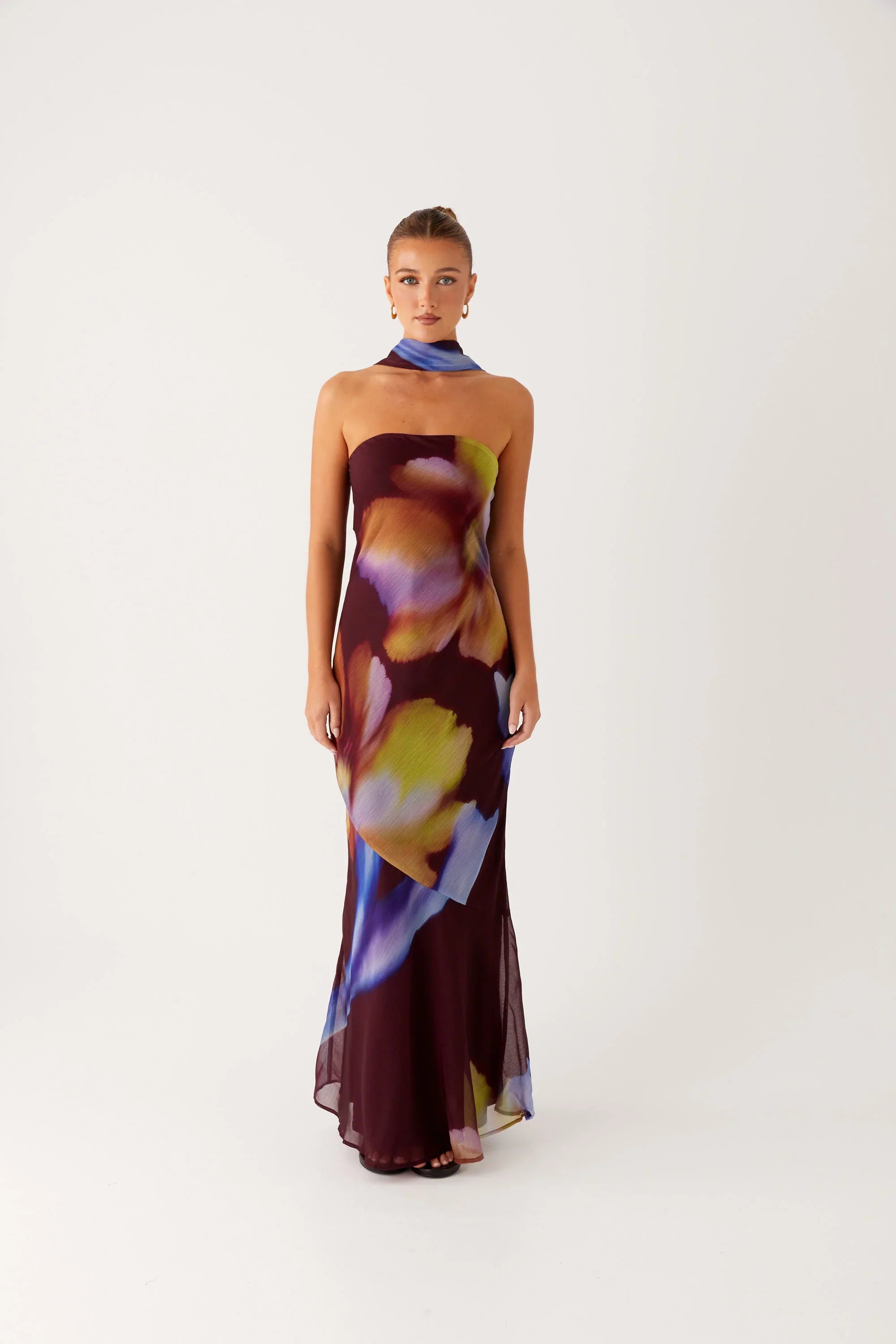 Under The Pagoda Maxi Dress - Dark Floral