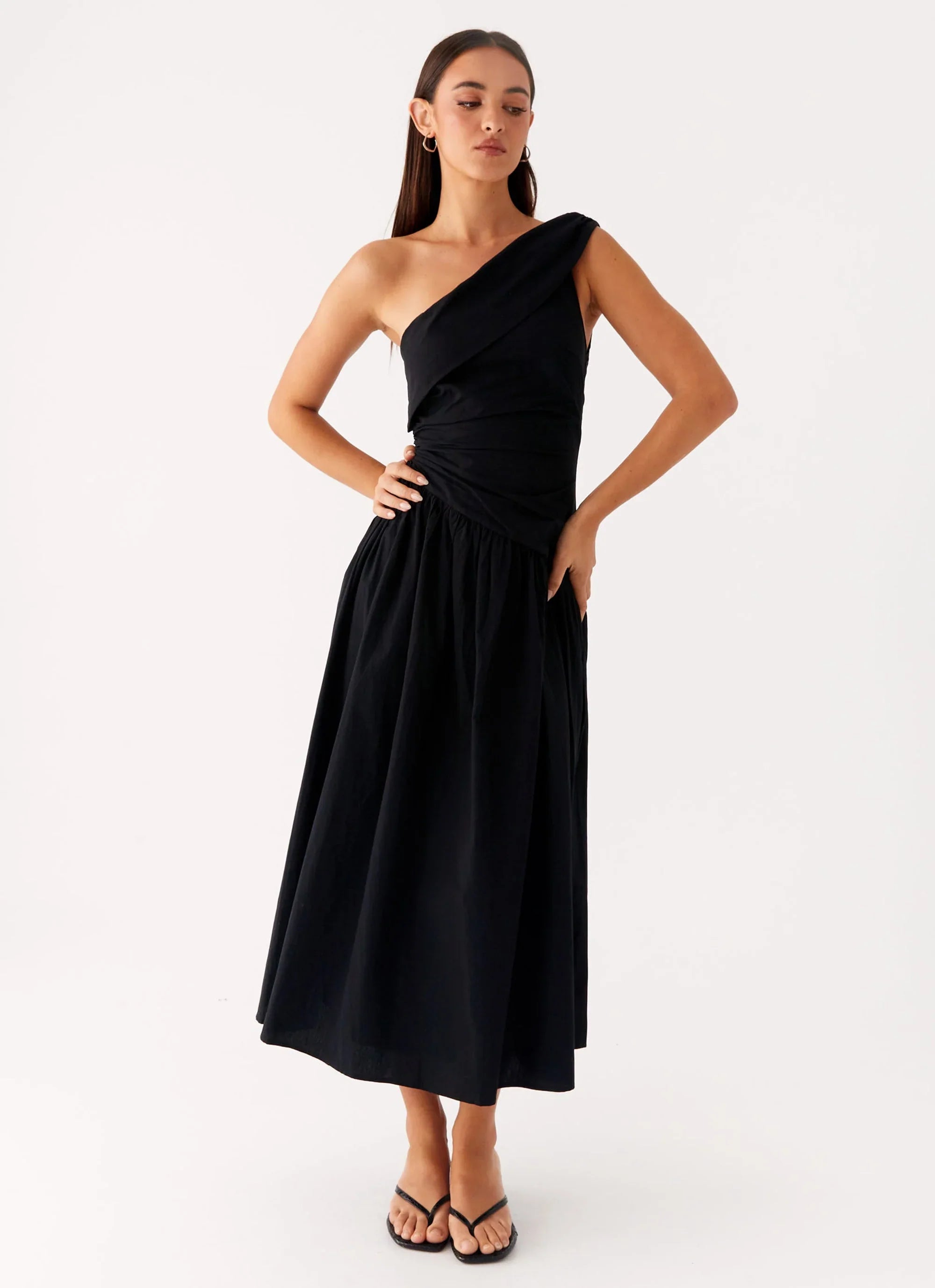 Janessa Midi Dress - Black