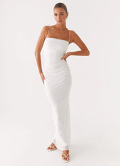 Paxton Beaded Maxi Dress - White