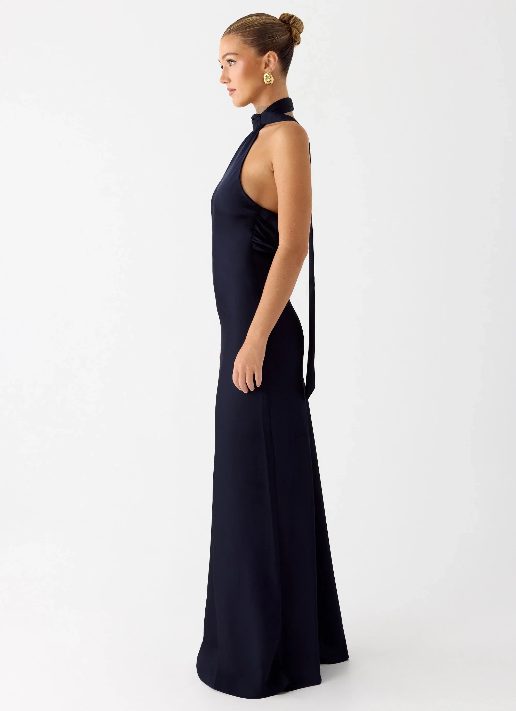 Keena Scarf Maxi Dress - Navy
