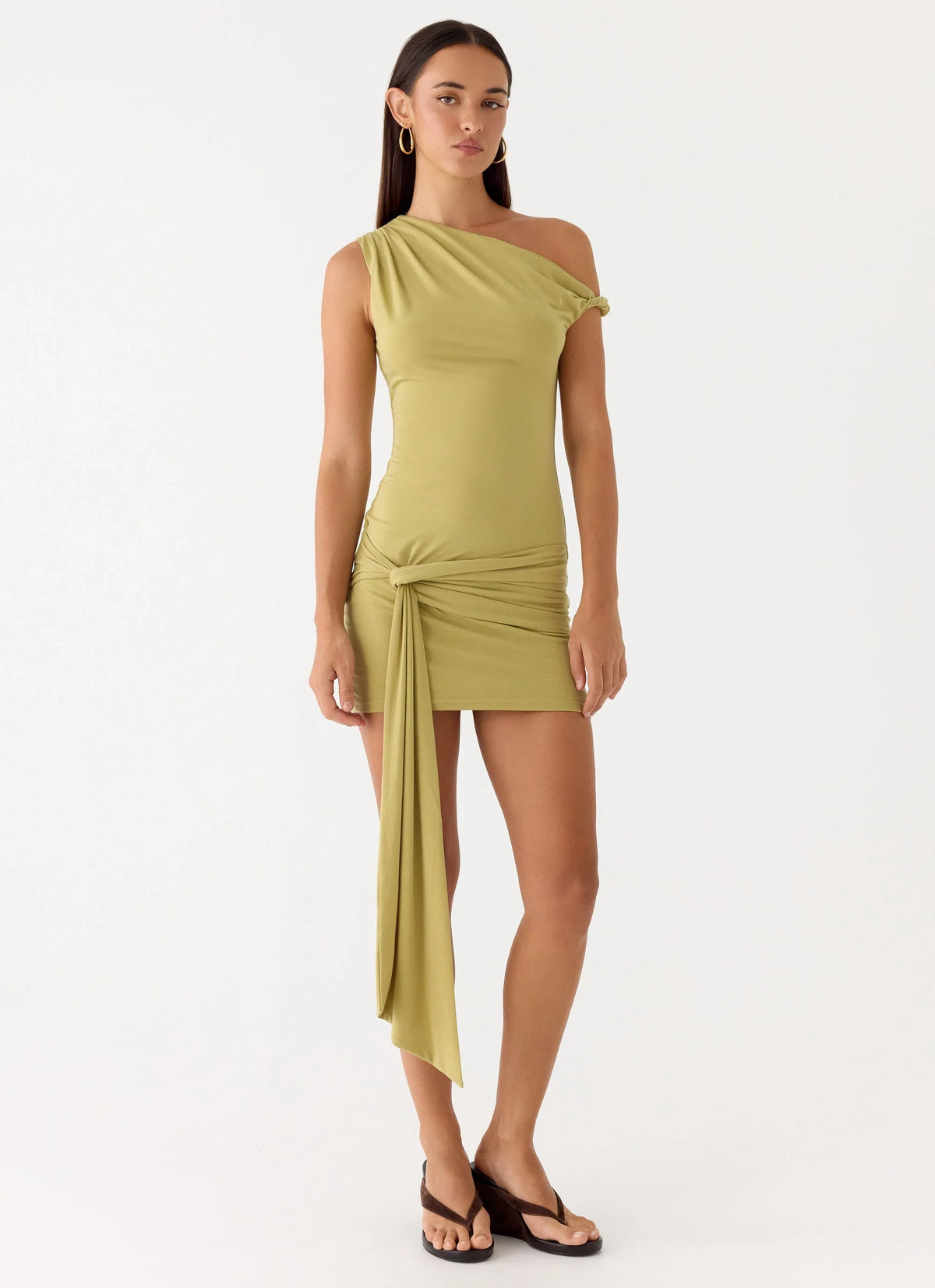Zander Mini Dress - Green Olive