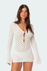 Brie Cut Out Crochet Mini Dress