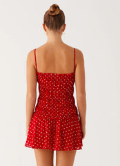 Cynlee Mini Dress - Red Polka Dot