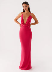 Game Player Maxi Dress - Hot Pink