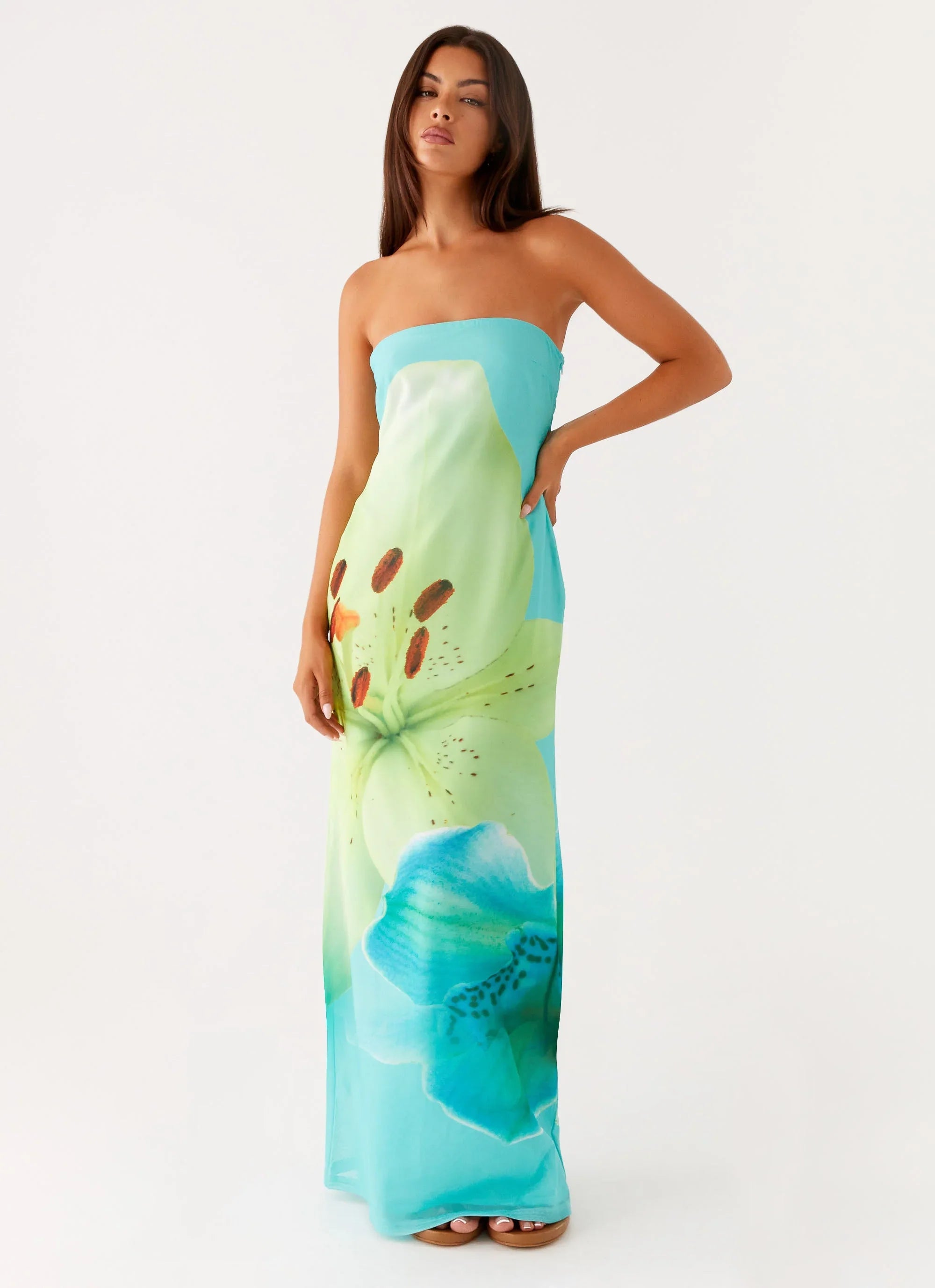 Darcy Maxi Dress - Turquoise Floral
