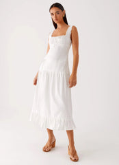 Quinn Midi Dress - White