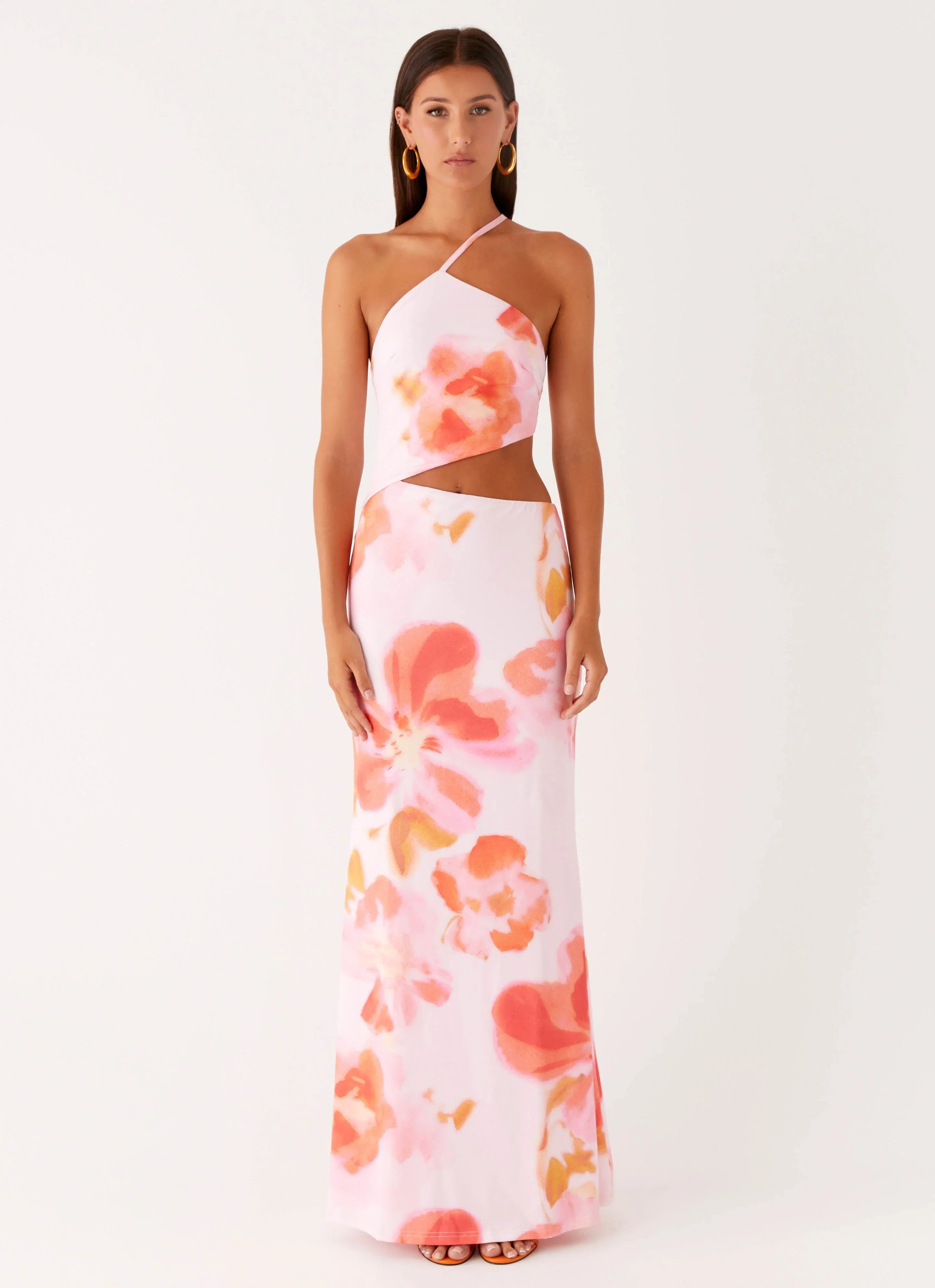 Riano Cut Out Maxi Dress - Blushing Blossom