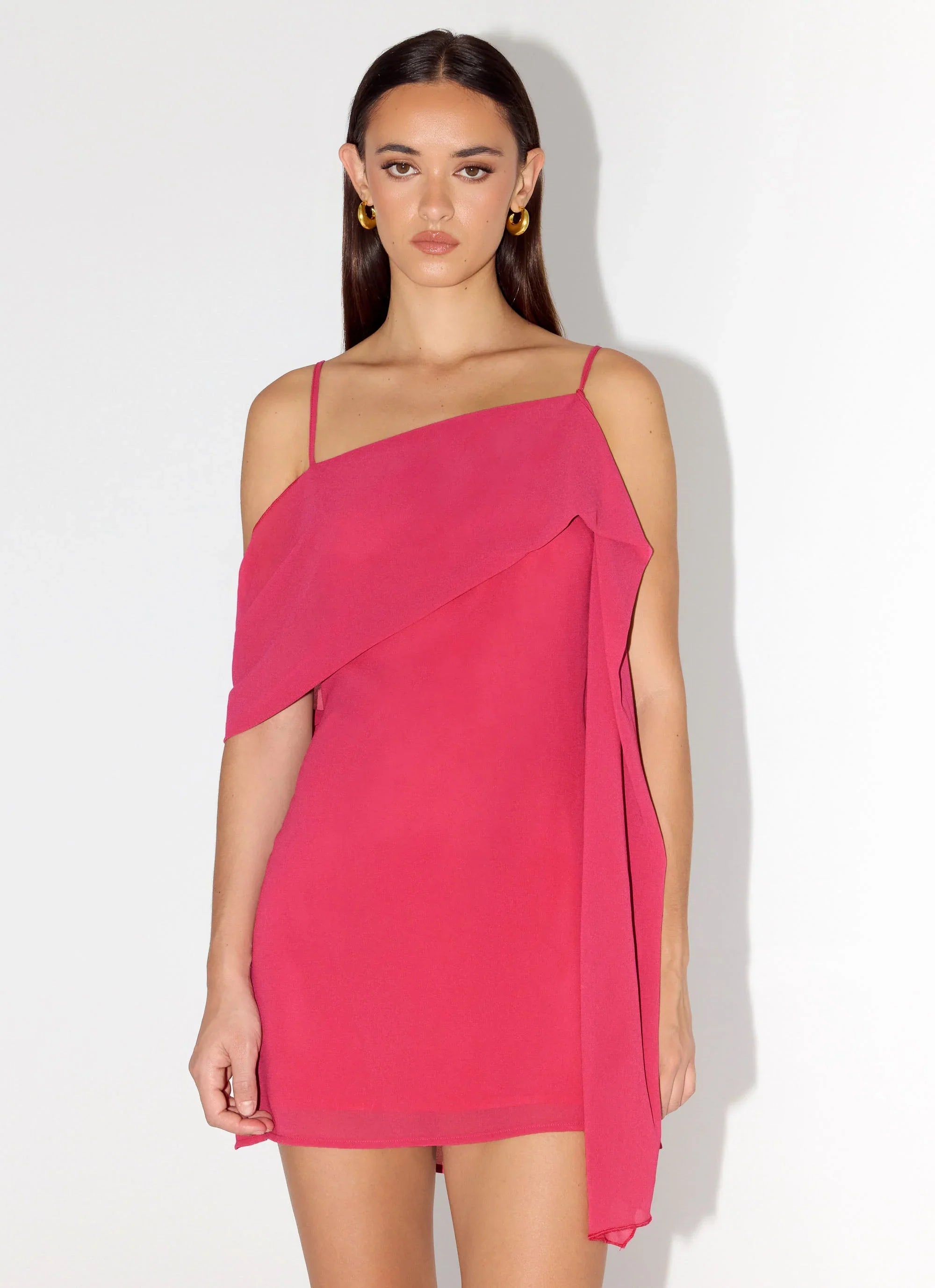 In Your Place Mini Dress - Fuchsia