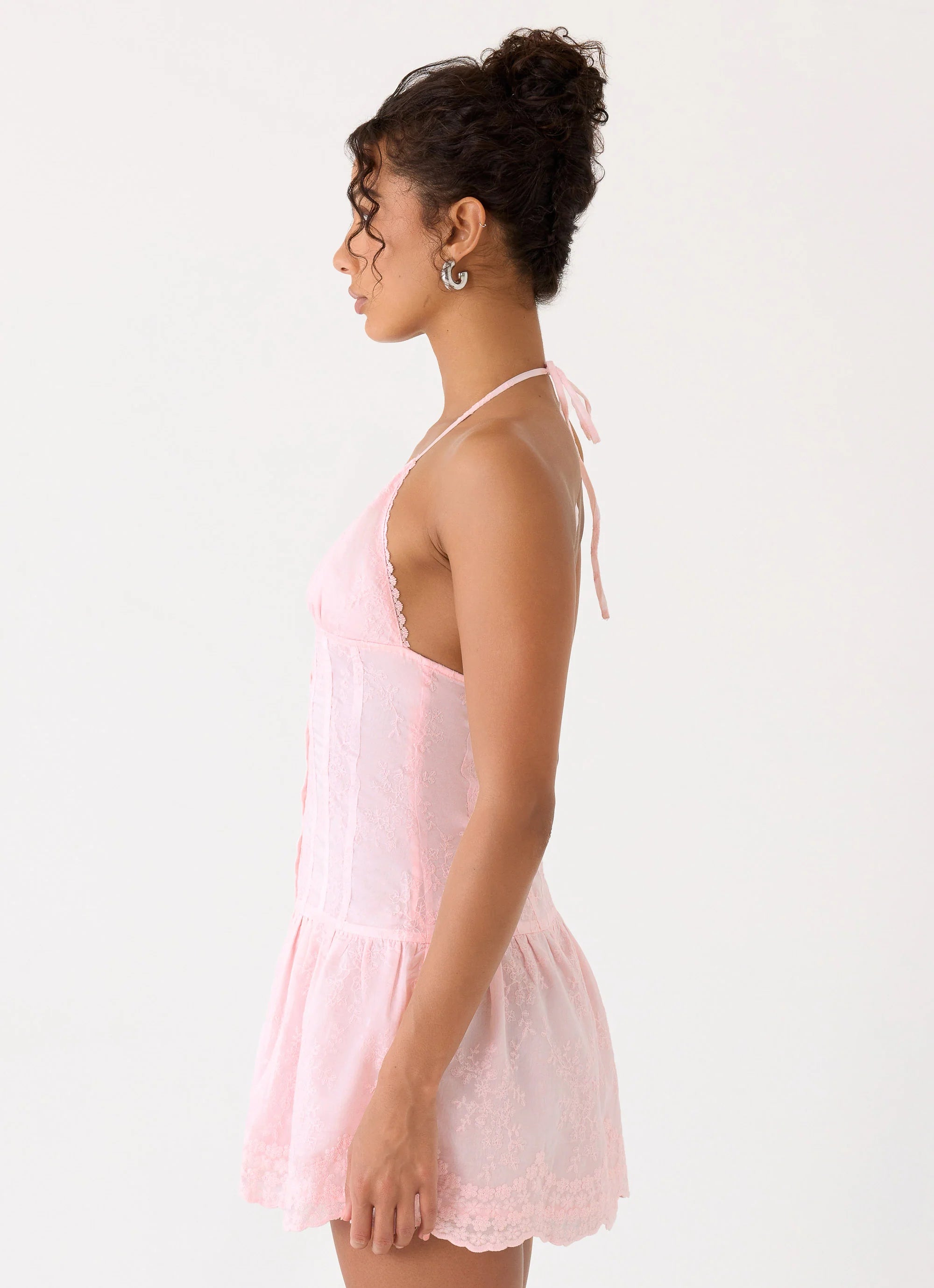 Non Stop Halter Mini Dress - Pink