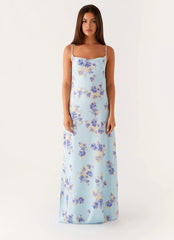 Liana Cowl Maxi Dress - Print