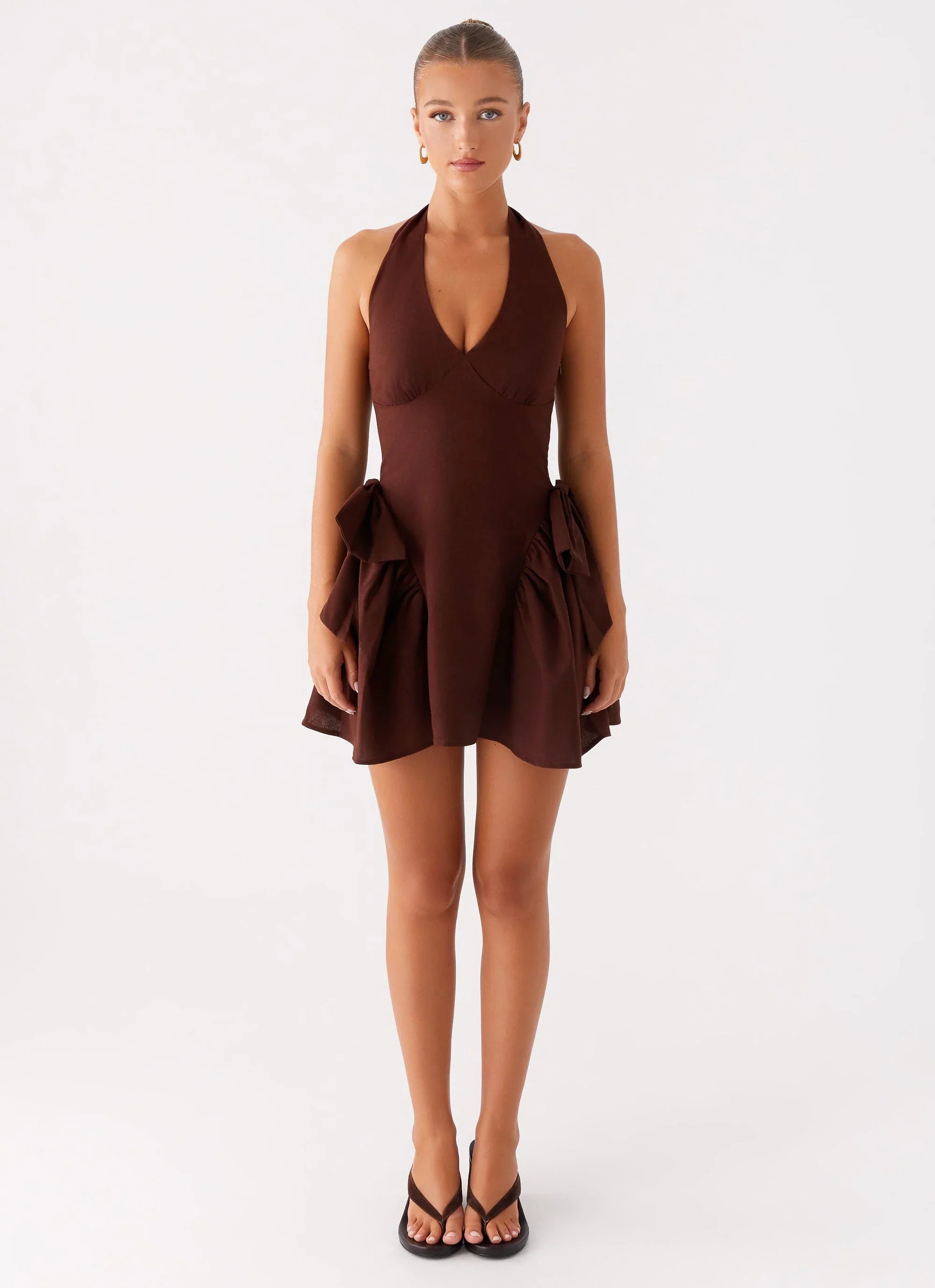 Avalo Mini Dress - Chocolate