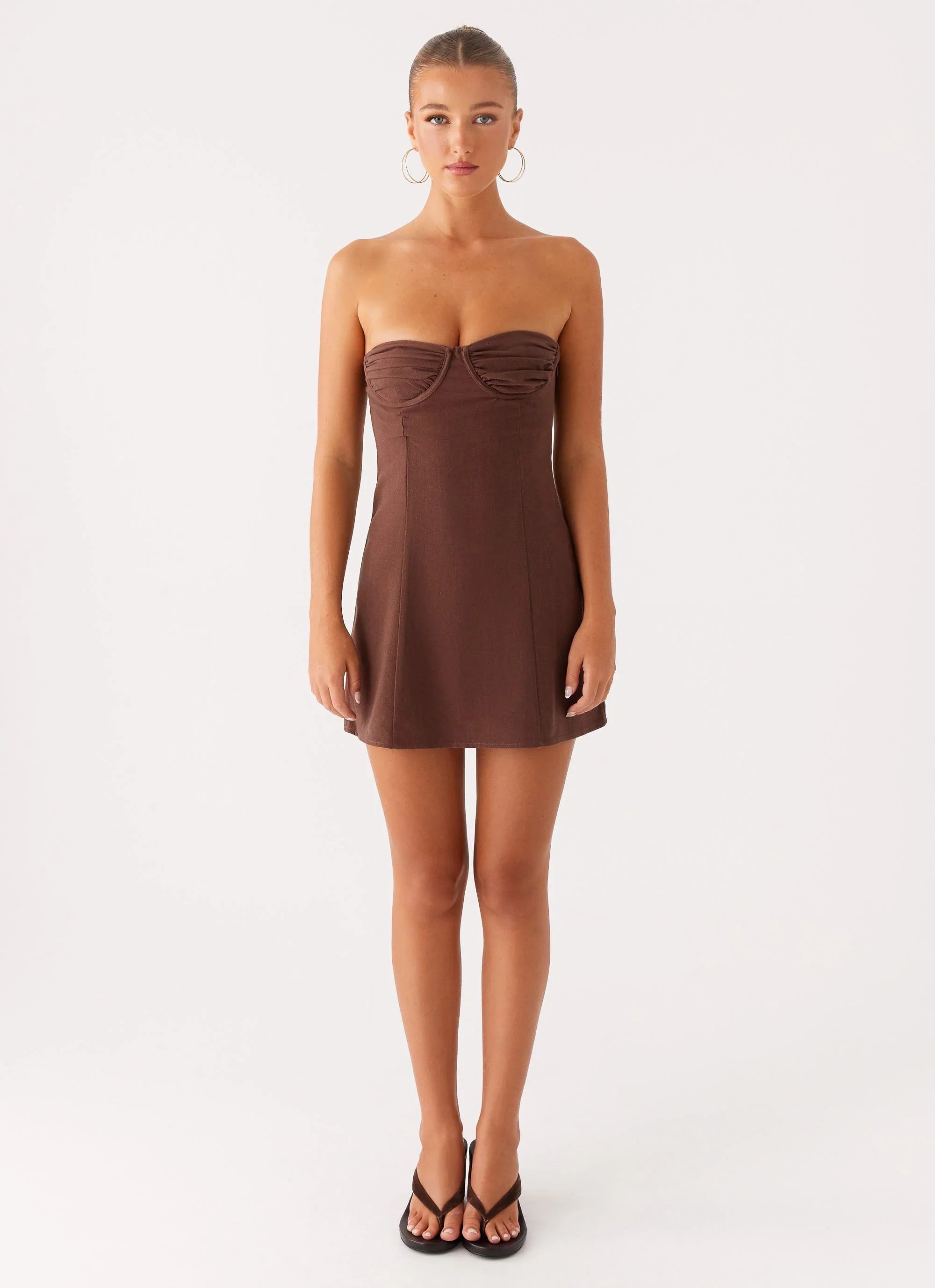 Ludo Mini Dress - Chocolate