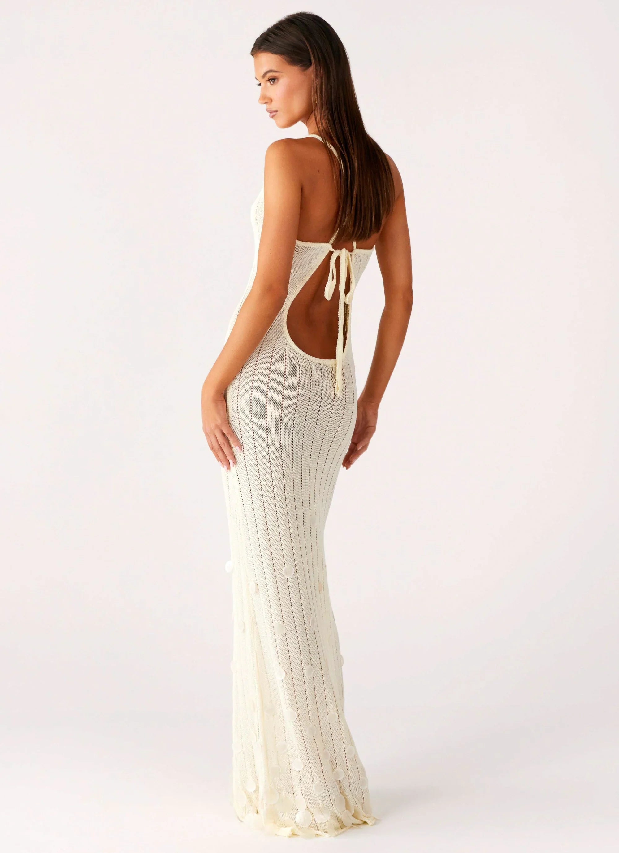 Siren Song Crochet Maxi Dress - Ivory