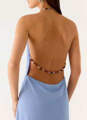 Le Soleil Halter Maxi Dress - Periwinkle