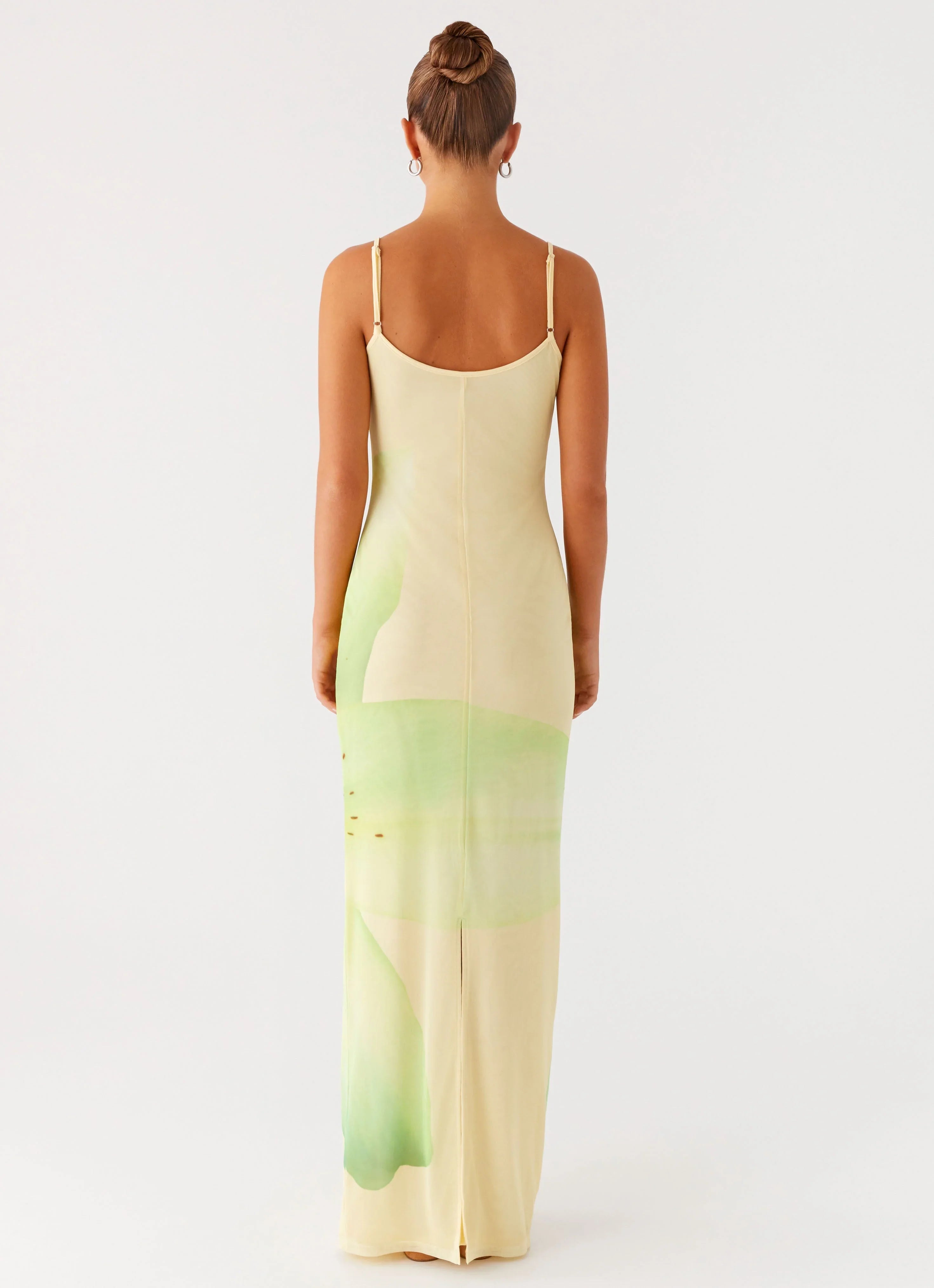 Bad News Mesh Maxi Dress - Yellow Lily