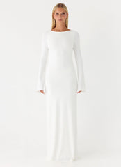 Elmont Long Sleeve Maxi Dress - White