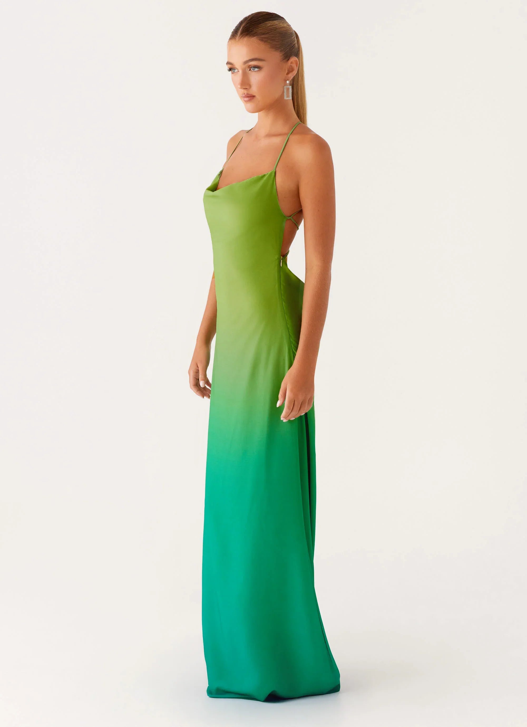 Opposites Attract Maxi Dress - Green Ombre