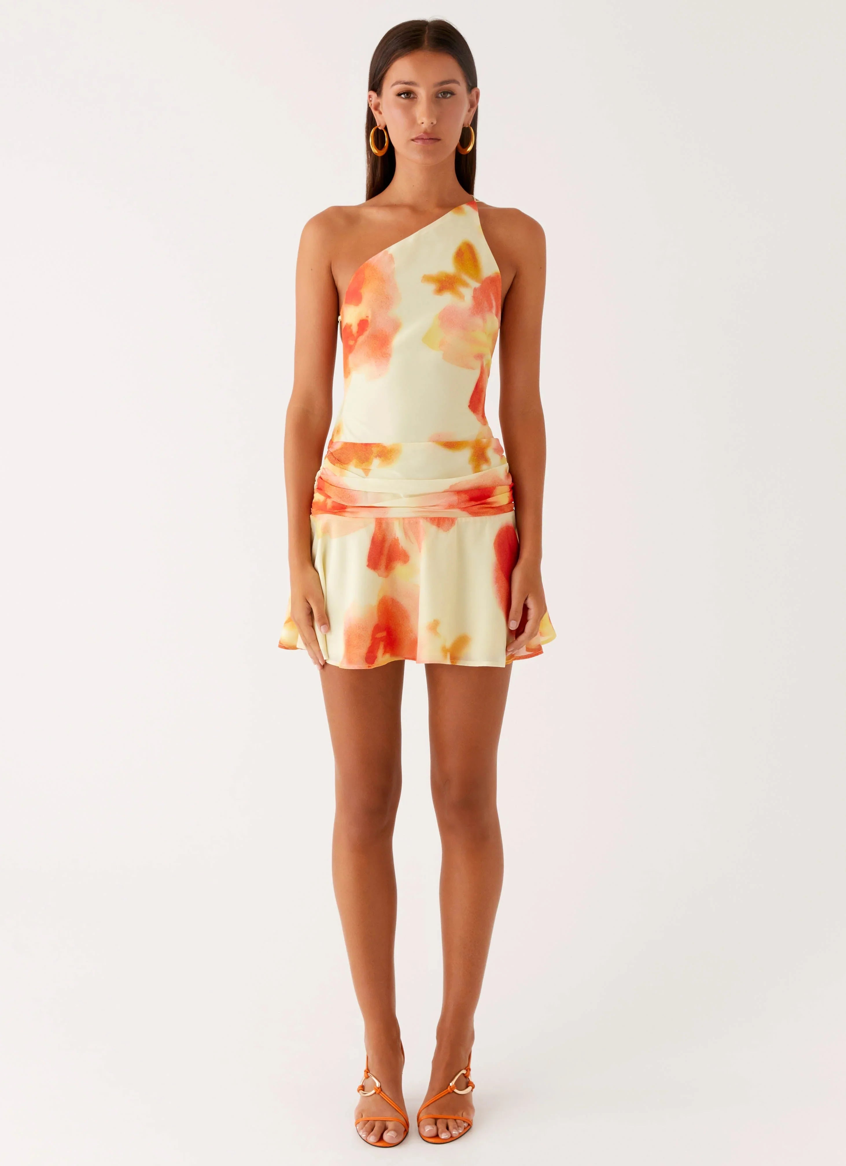 Meah Backless Mini Dress - Mimosa Blossom