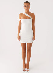 Lena Ruched Mini Dress - Ivory