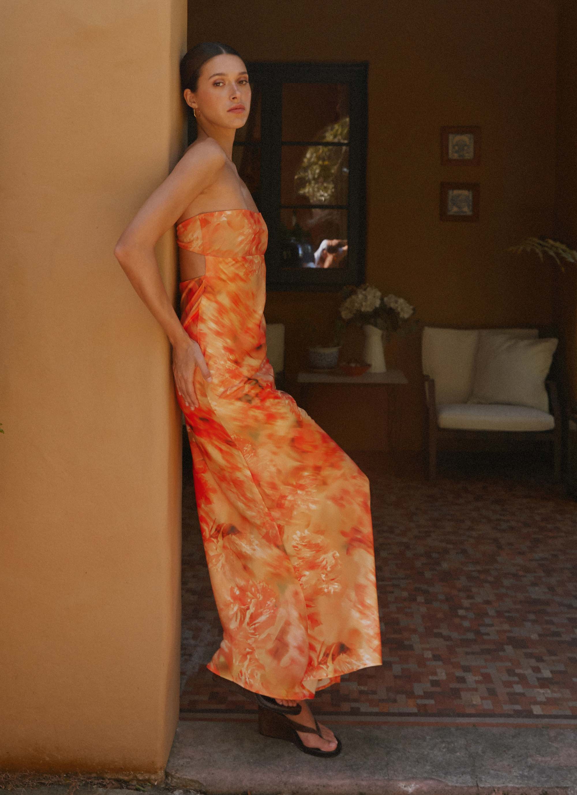 Carmen Maxi Dress - Sunset Floral