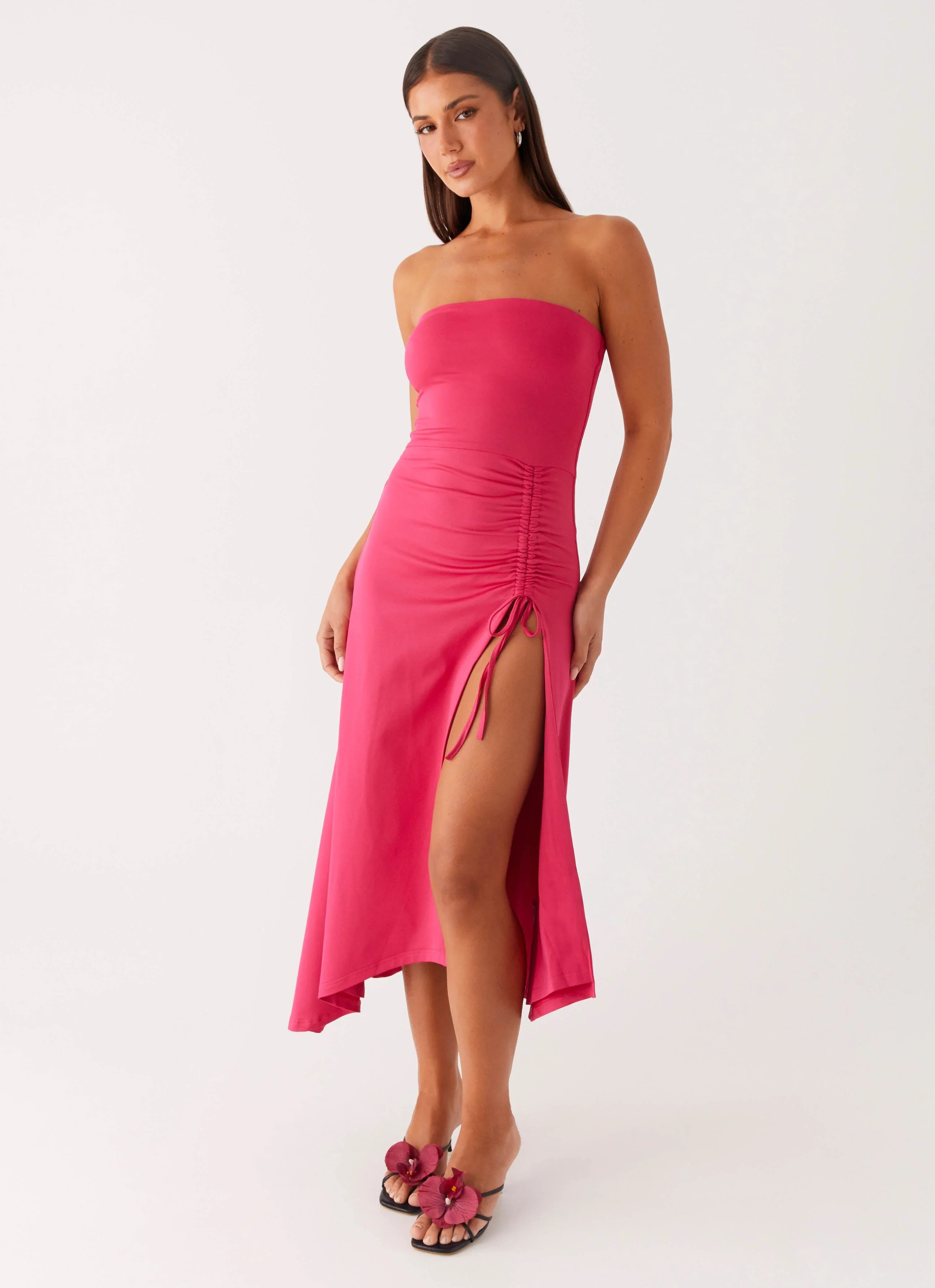 Laoise Midi Dress - Hot Pink